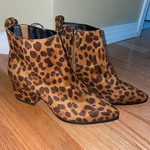 cheetah print ankle booties